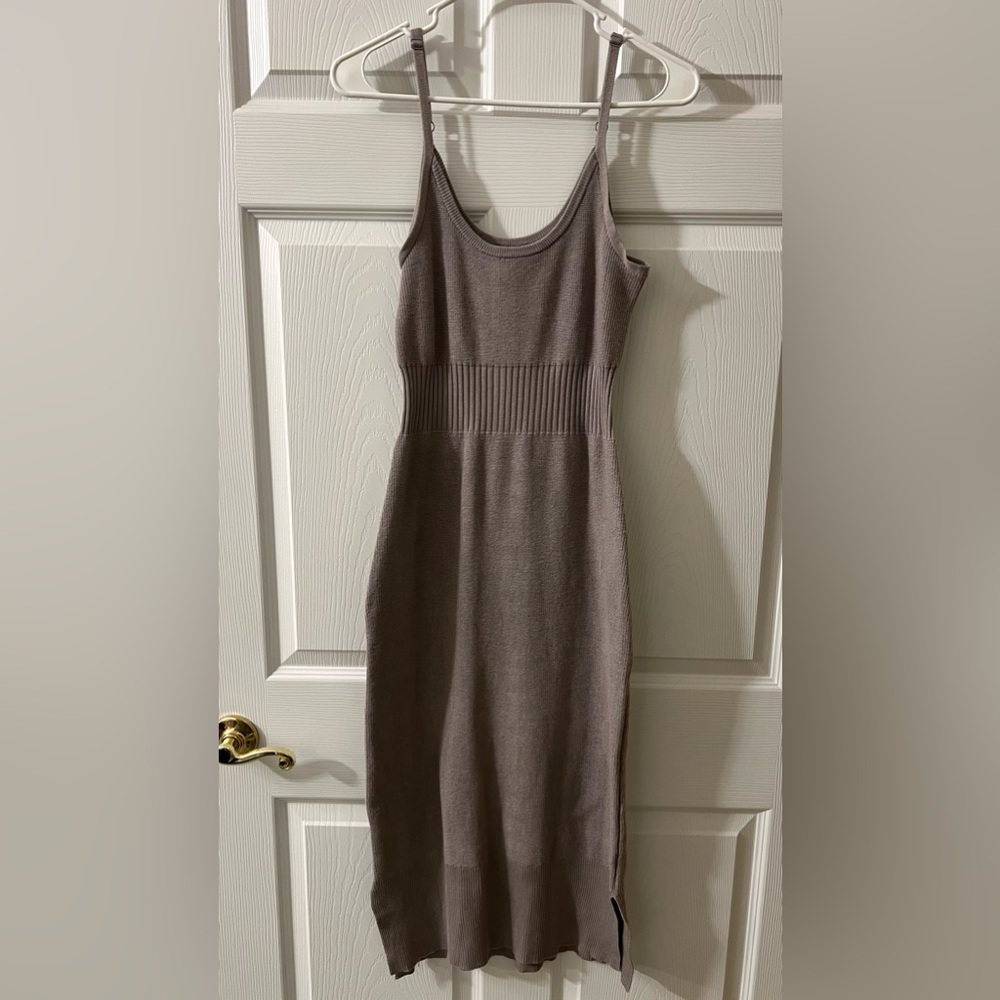 Ribbed Knit Midi Dress